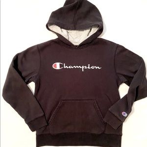 Champion Hoodie Boys Size L Black Like New